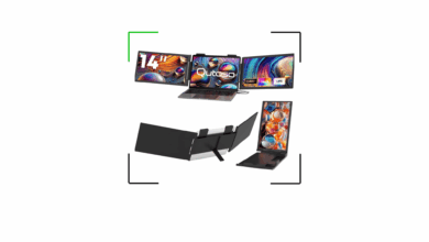 Extensor de tela portátil em oferta: transforme seu notebook em uma estação de três telas