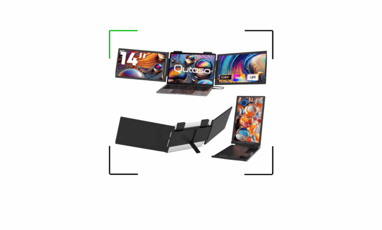 Extensor de tela portátil em oferta: transforme seu notebook em uma estação de três telas