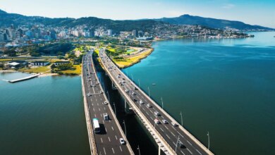 Vista aérea de Florianópolis