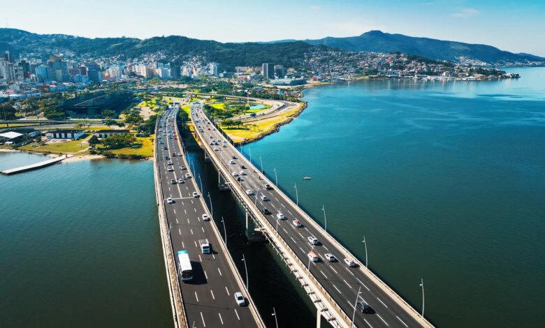 Vista aérea de Florianópolis