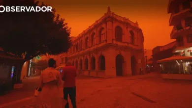 Poeira do Saara tinge Creta de vermelho