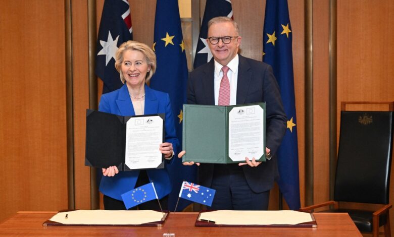 UE e Austrália estreitam comércio livre