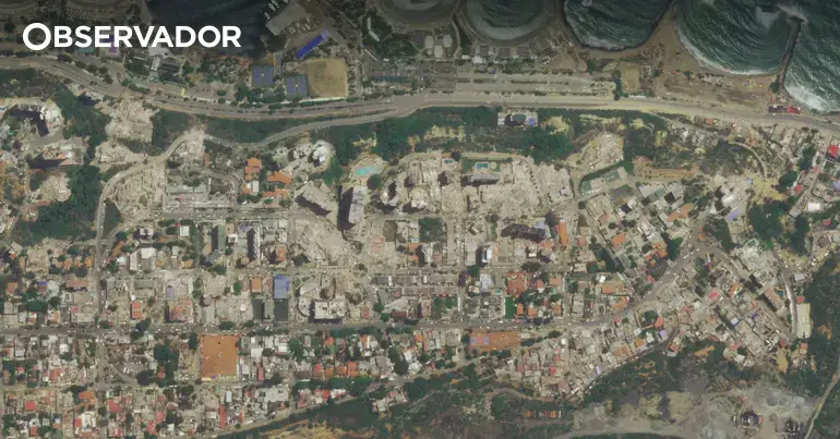 Imagens de satélite mostram destruição em La Guaira