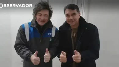 Milei apoia Flávio Bolsonaro nas presidenciais