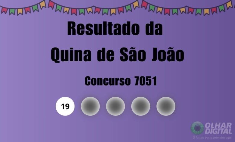 Resultado da Quina de São João: veja números e ganhadores do concurso 7051 (domingo, 28/06)