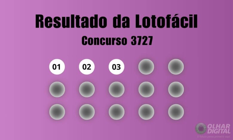 Resultado da Lotofácil de hoje: veja números e ganhadores do concurso 3727 (sábado, 04/07)