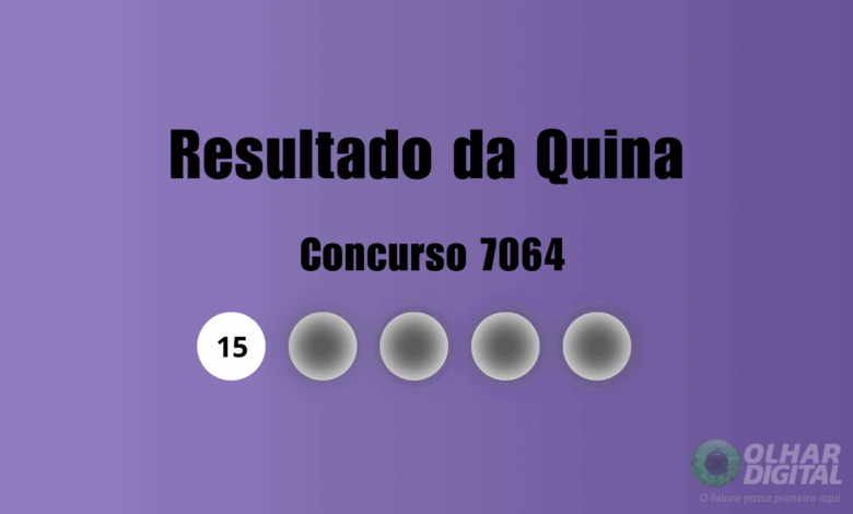 Resultado da Quina de hoje: veja números e ganhadores do concurso 7064 (segunda, 13/07)