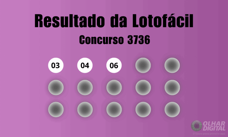 Resultado da Lotofácil de hoje: veja números e ganhadores do concurso 3736 (quarta, 15/07)