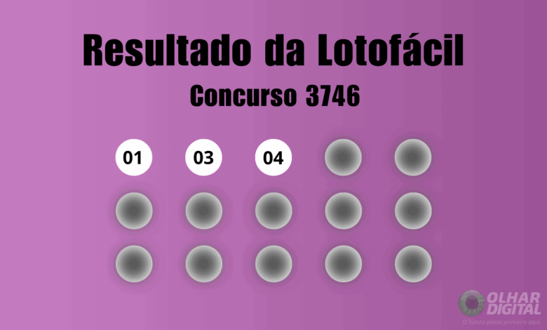 Resultado da Lotofácil de hoje: veja números e ganhadores do concurso 3746 (segunda, 27/07)