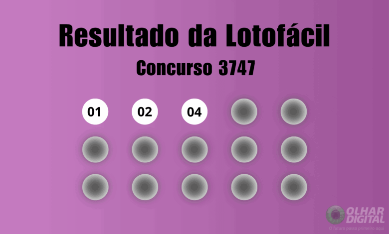 Resultado da Lotofácil de hoje: veja números e ganhadores do concurso 3747 (terça, 28/07)