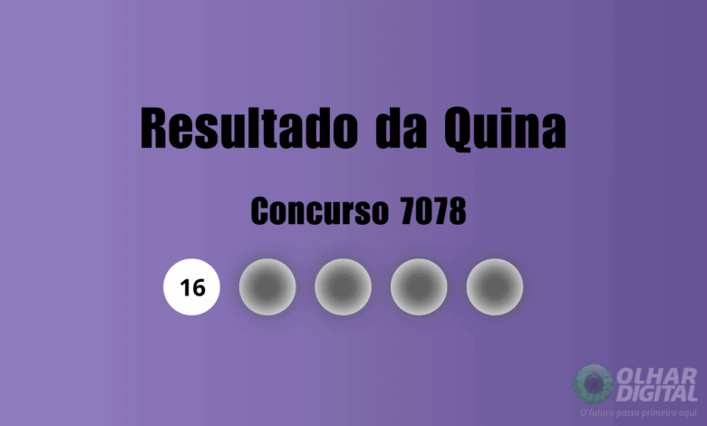 Resultado da Quina de hoje: veja números e ganhadores do concurso 7078 (quarta, 29/07)