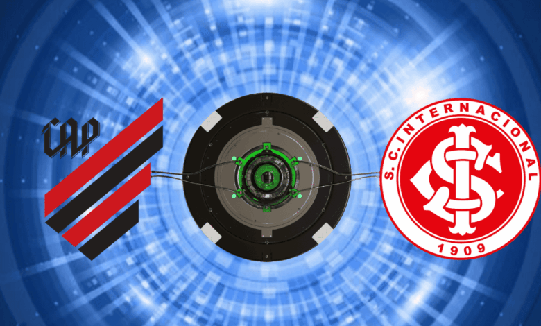 Escudos de Athletico-PR e Internacional
