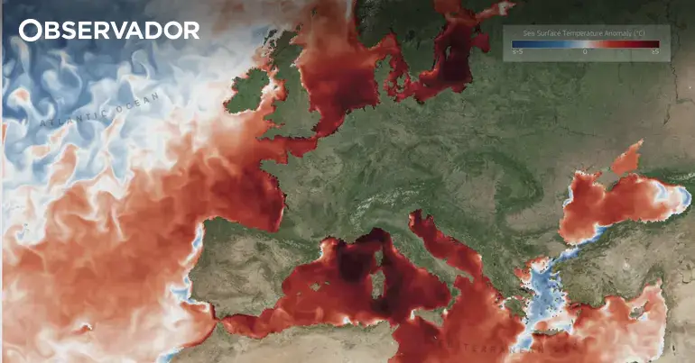 Atlântico e Mediterrâneo também estão em onda de calor