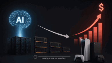Escassez global de memória impulsionada por IA pode elevar preço de consoles até 2030