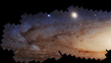 Hubble revela desaceleração na formação de estrelas em Andrômeda