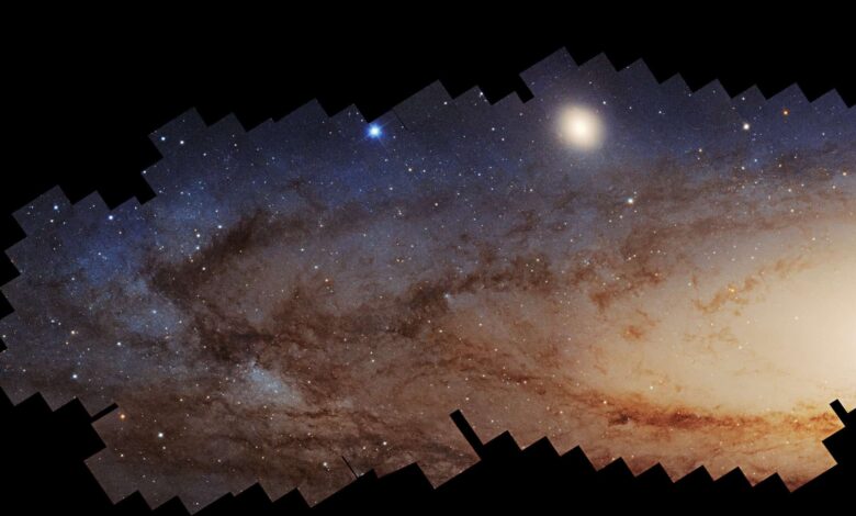 Hubble revela desaceleração na formação de estrelas em Andrômeda