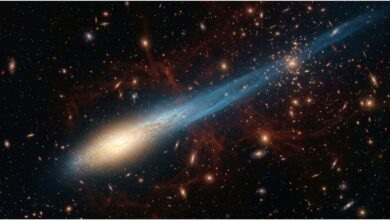 James Webb flagra galáxia sendo sufocada até a morte 1,4 bilhão de anos após o Big Bang