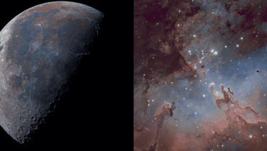 Lua Mineral e “Pilares da Criação” nas imagens astronômicas da semana