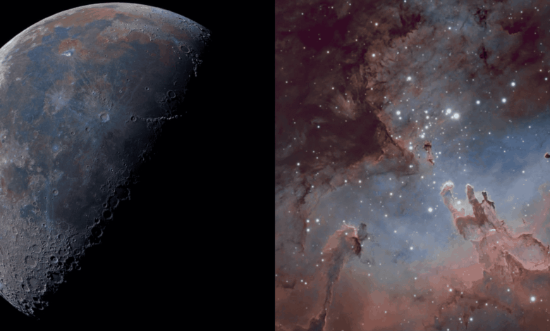 Lua Mineral e “Pilares da Criação” nas imagens astronômicas da semana​