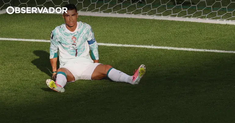 O único toque na bola de CR7 na área foi para o penálti