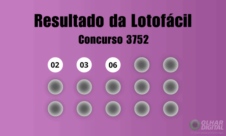 Resultado da Lotofácil de hoje: veja números e ganhadores do concurso 3752 (segunda, 03/08)