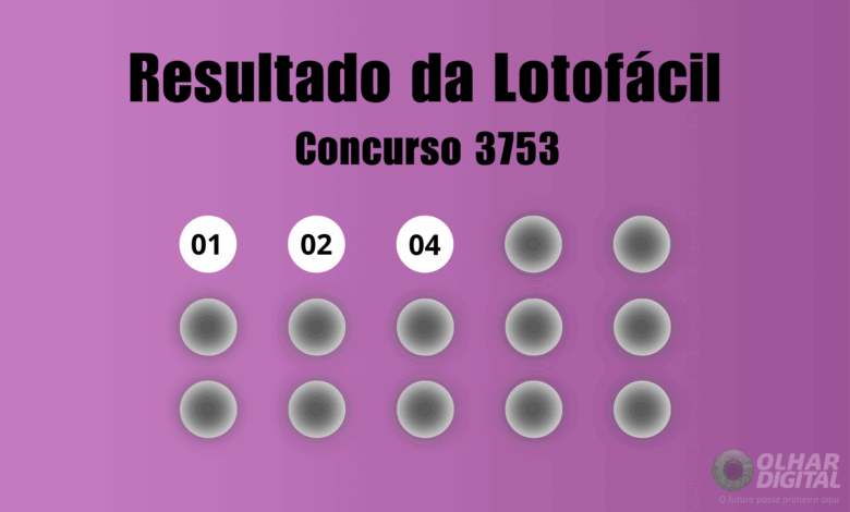 Resultado da Lotofácil de hoje: veja números e ganhadores do concurso 3753 (terça, 04/08)