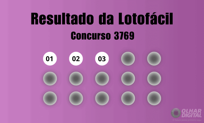 Resultado da Lotofácil de hoje: veja números e ganhadores do concurso 3769 (domingo, 23/08)