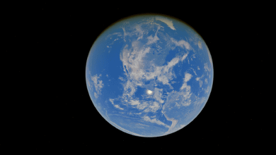Breathtaking image of Earth from space showcasing the vast blue oceans.