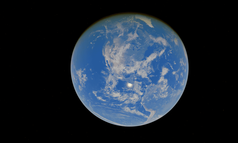 Breathtaking image of Earth from space showcasing the vast blue oceans.