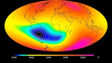 Há uma anomalia magnética bem em cima do Brasil