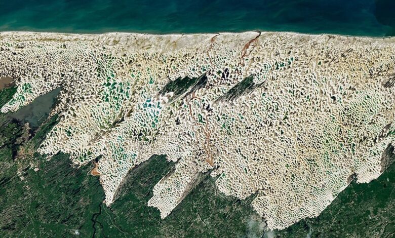 NASA revela o “deserto” brasileiro onde a areia dá lugar a milhares de lagoas