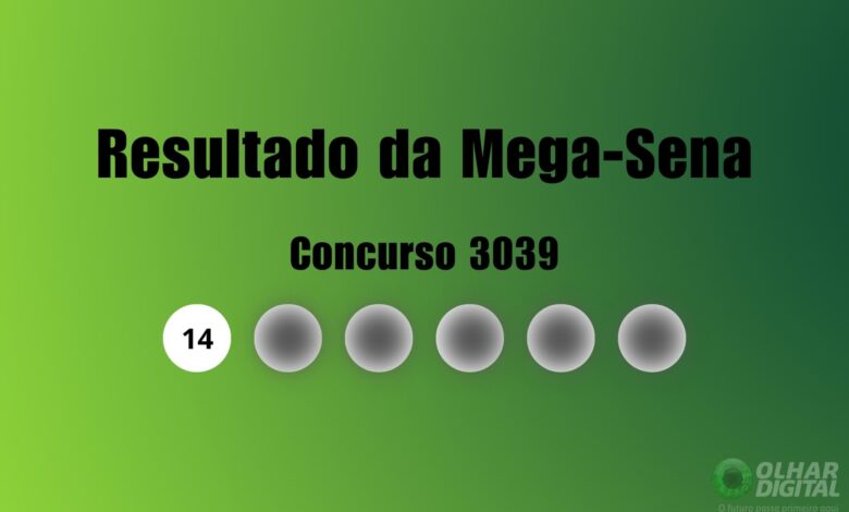 Resultado da Mega-Sena de hoje: veja números e ganhadores do concurso 3039 (domingo, 02/08)