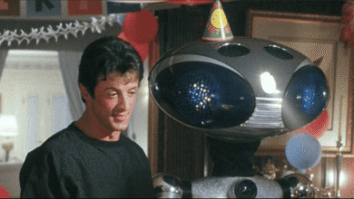 Robô Sico e Sylvester Stallone no filme Rocky IV
