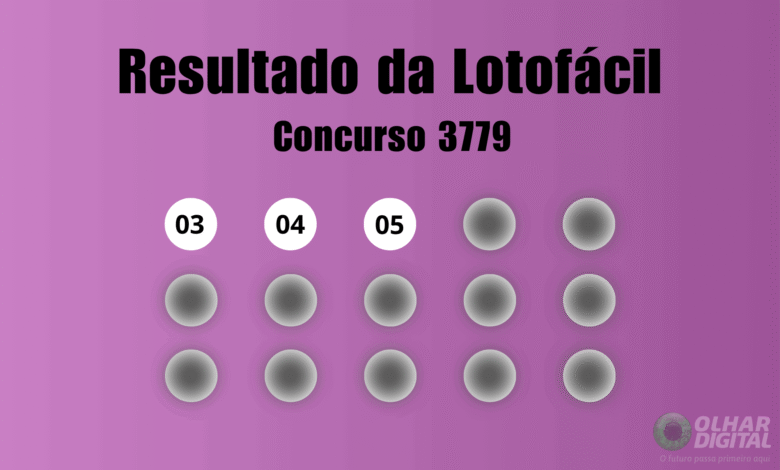 Resultado da Lotofácil de hoje: veja números e ganhadores do concurso 3779 (quinta, 03/09)