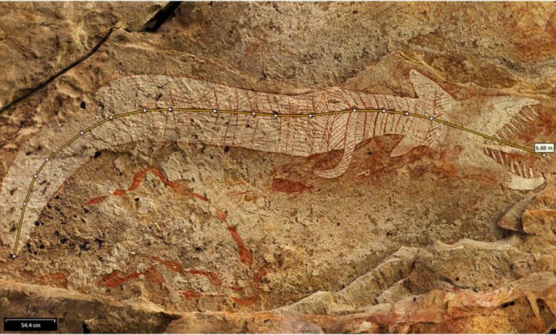 Artistas aborígenes pintaram seres ancestrais gigantes e um novo estudo aponta possíveis significados