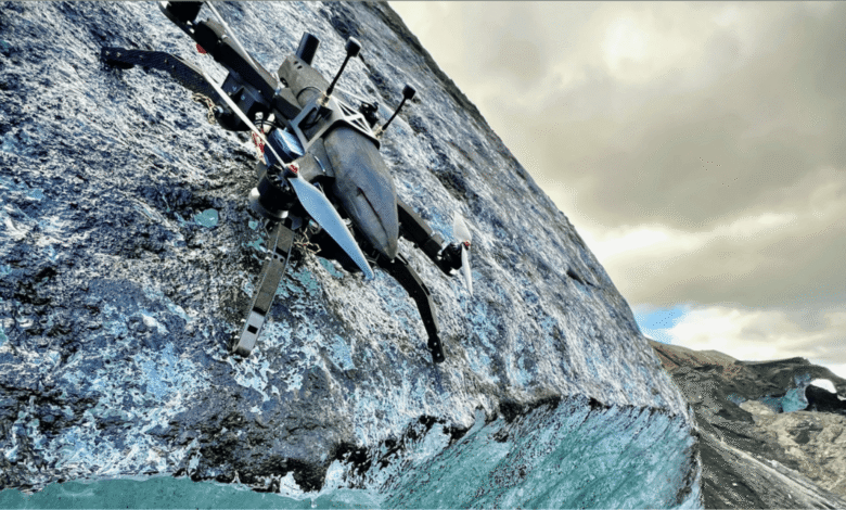 Drone com “garras” consegue pousar em icebergs e geleiras