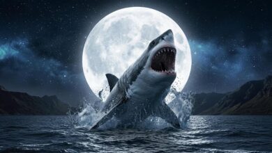 Levantamento ao longo de 55 anos aponta que tubarões atacam mais na lua cheia.