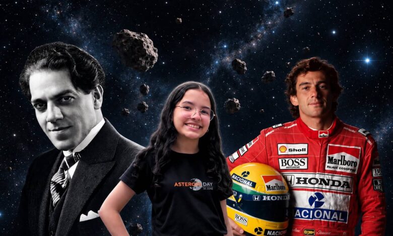 O que Ayrton Senna, um músico famoso e uma astrônoma mirim têm em comum? A resposta está no espaço!