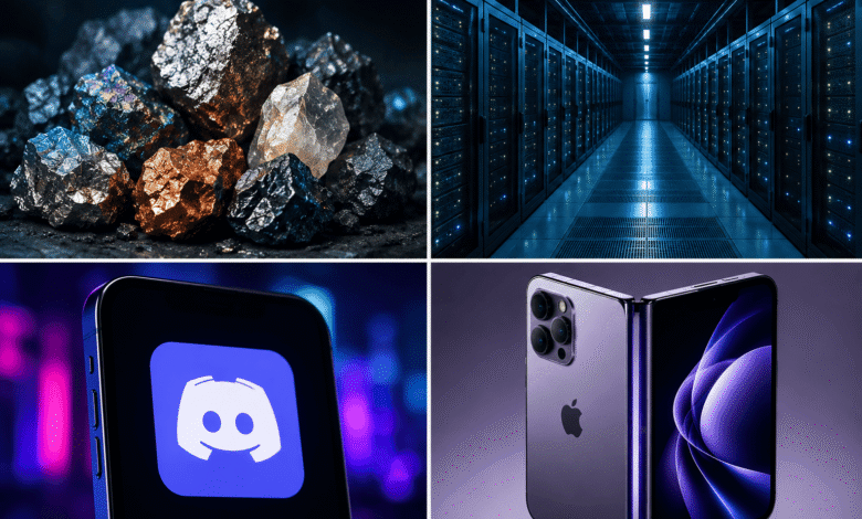 Resumo do OD: Minerais críticos, Redata, Discord e iPhone dobrável