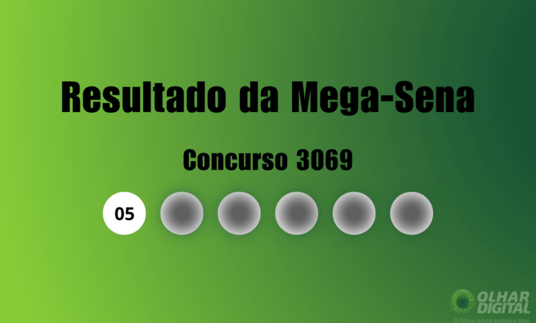 Resultado da Mega-Sena de hoje: veja números e ganhadores do concurso 3069 (domingo, 11/10)
