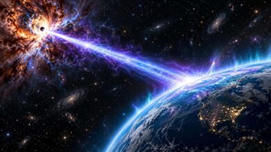 Explosão cósmica a 2,4 bilhões de anos-luz de distância foi tão poderosa que afetou a atmosfera da Terra – será?