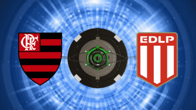Escudos de Flamengo e Estudiantes