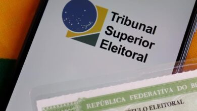 Logo do Tribunal Superior Eleitoral com o título de eleitor abaixo